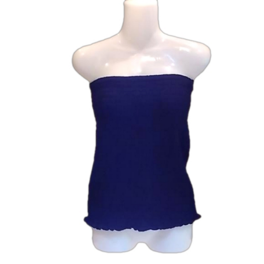 Wilfred Free Black Smocked Tube Top Size M EUC